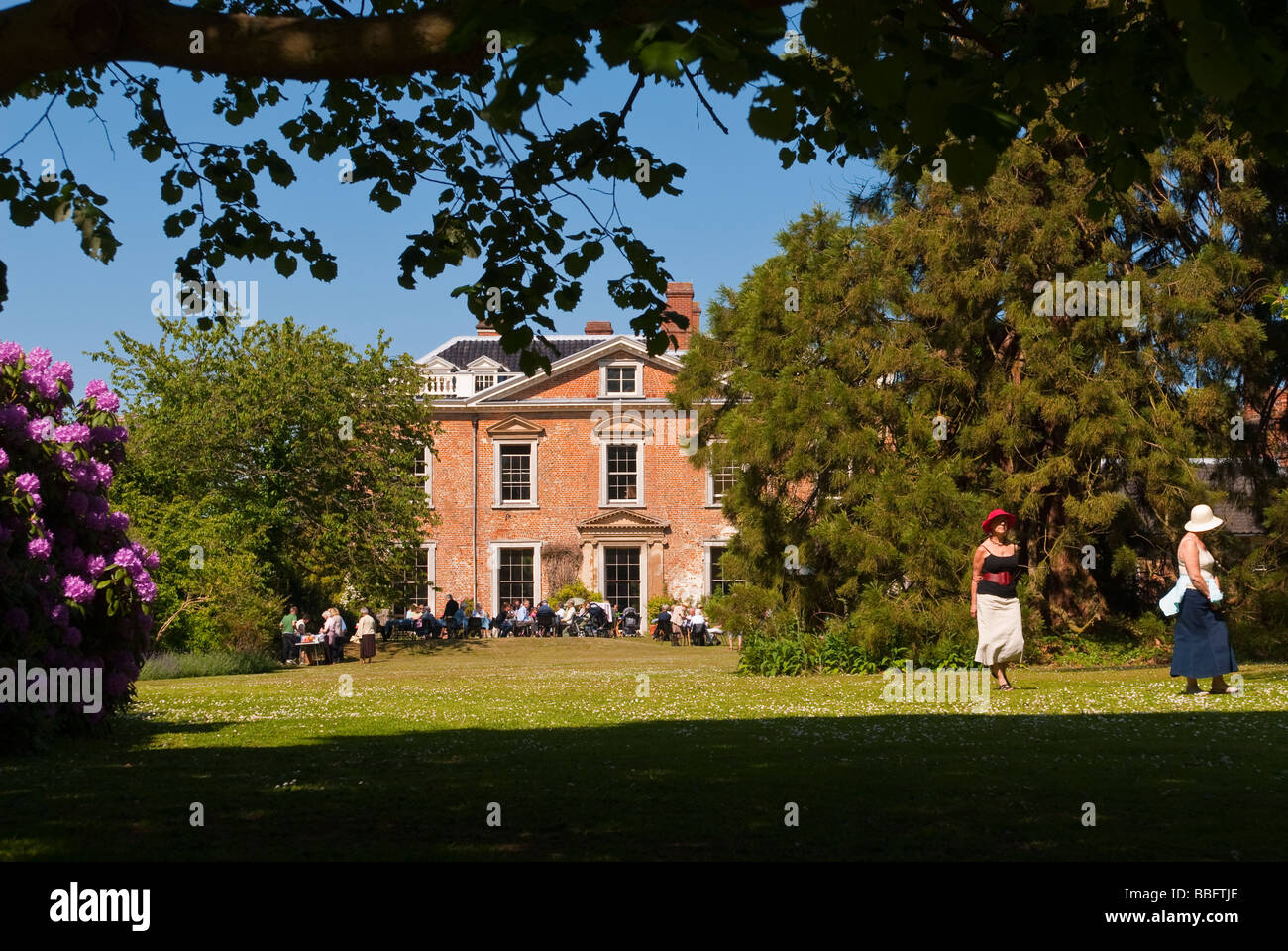 The open gardens of Sotterley Hall in Suffolk,Uk,a privately owned grand country mansion house
