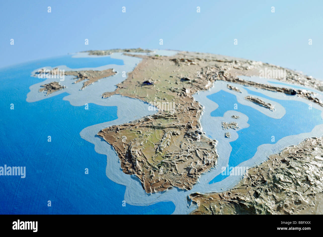 Globe, geography, illustration, Spain and Northern Africa Stock Photo -  Alamy