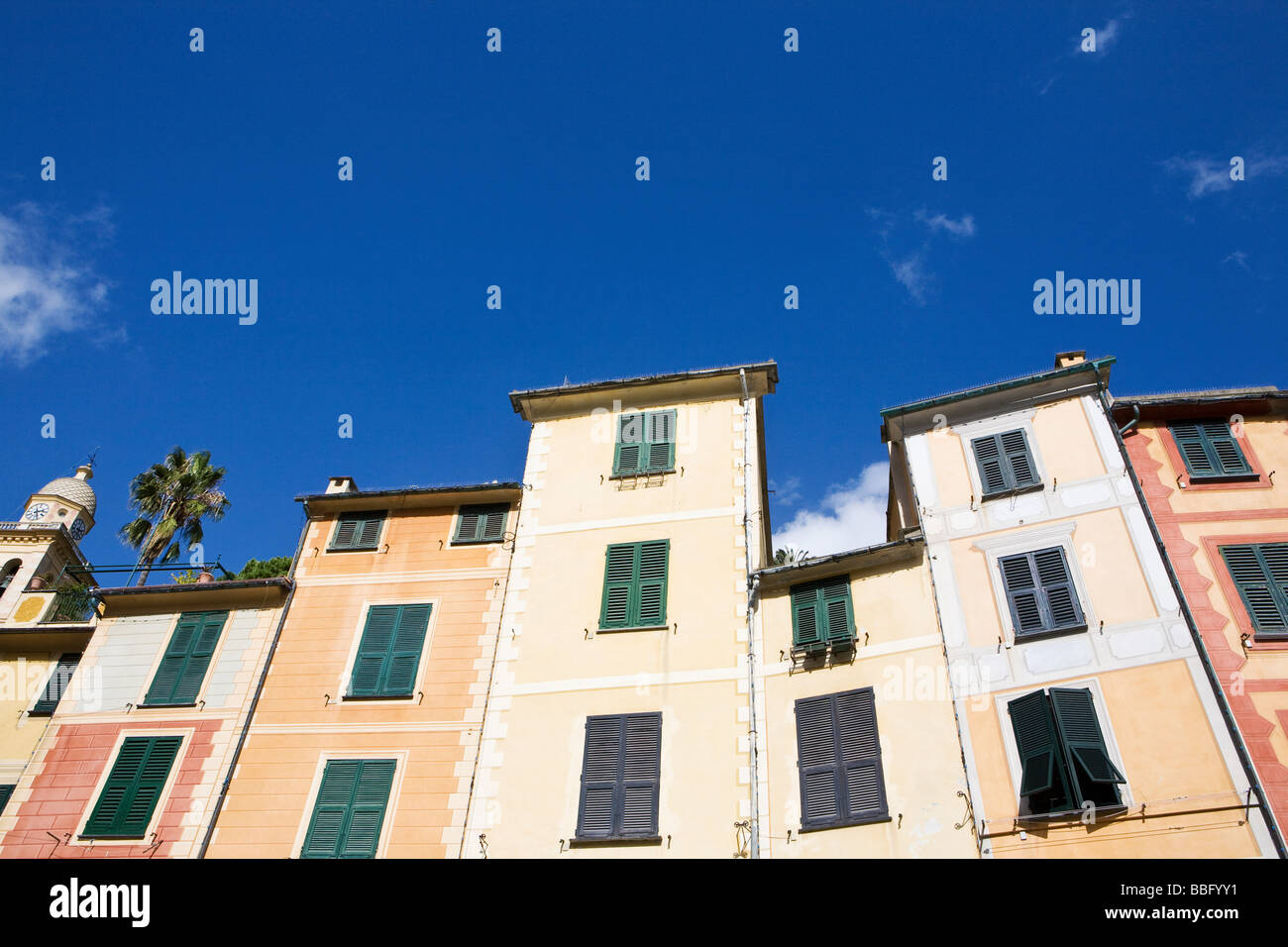 Low angle view of house in portofino Stock Photo