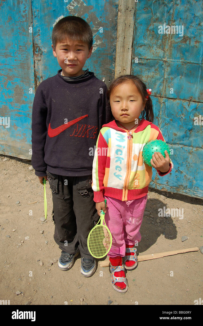 Local mongolian people from Ulaan Baatar (Ulan Bator), MONGOLIA Stock Photo