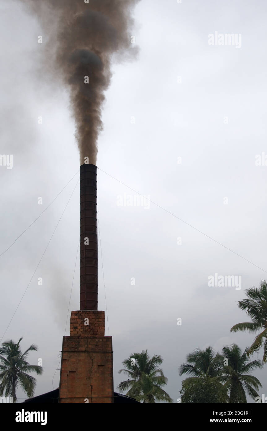 Factory Smokestack in kerala South India Stock Photo Alamy