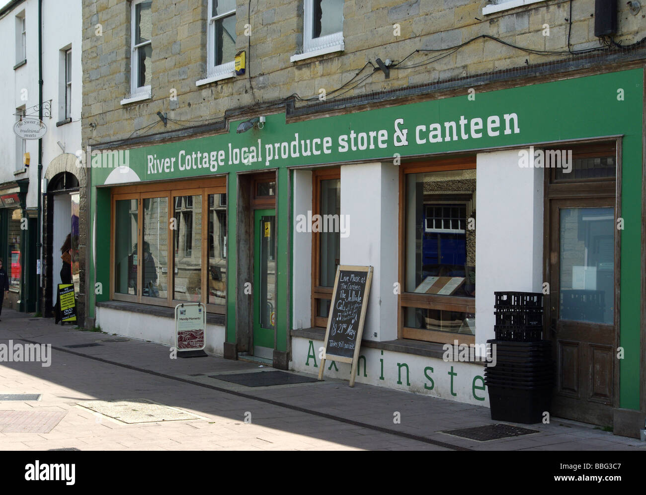 Hugh FearnleyWhittingstall' s River Cafe shop and canteen in Axminster