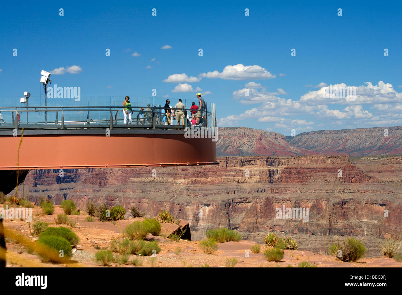 Skywalk West Rim Grand Canyon Arizona Stock Photo