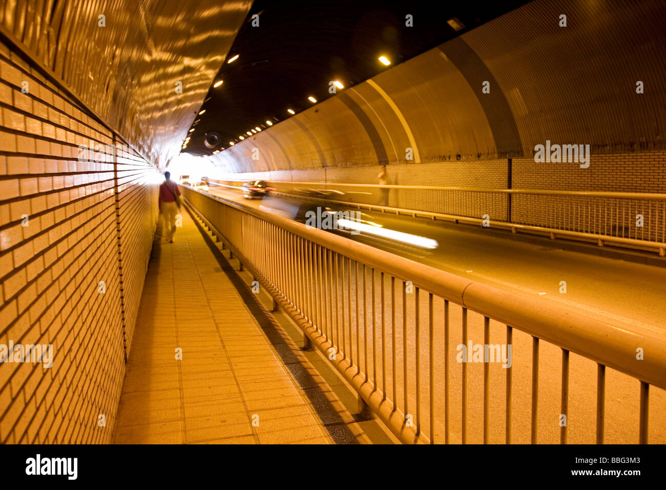 Tunel en Santander Cantabria España Tunnel in de City of Santander Cantabria Spain Stock Photo
