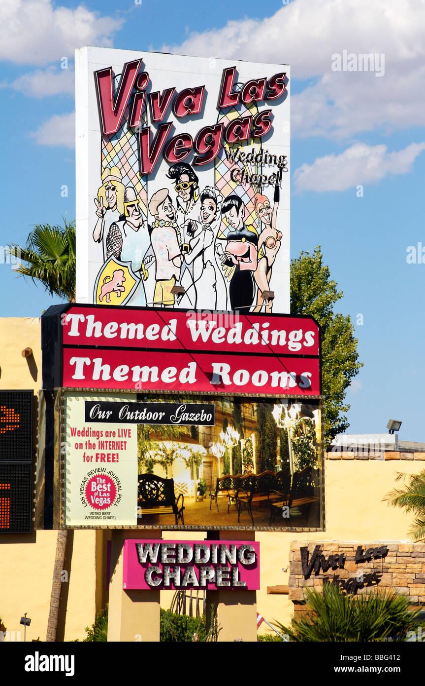 Viva Las Vegas Wedding Chapel Stock Photo - Alamy