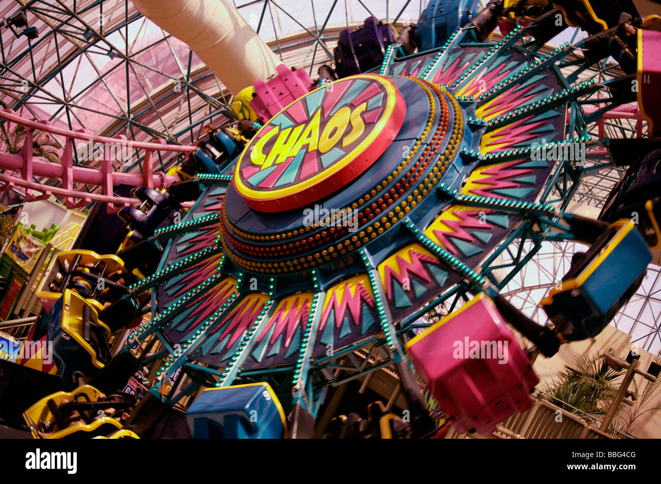 Chaos Fun Fair Ride At Circus Circus Las Vegas Stock Photo