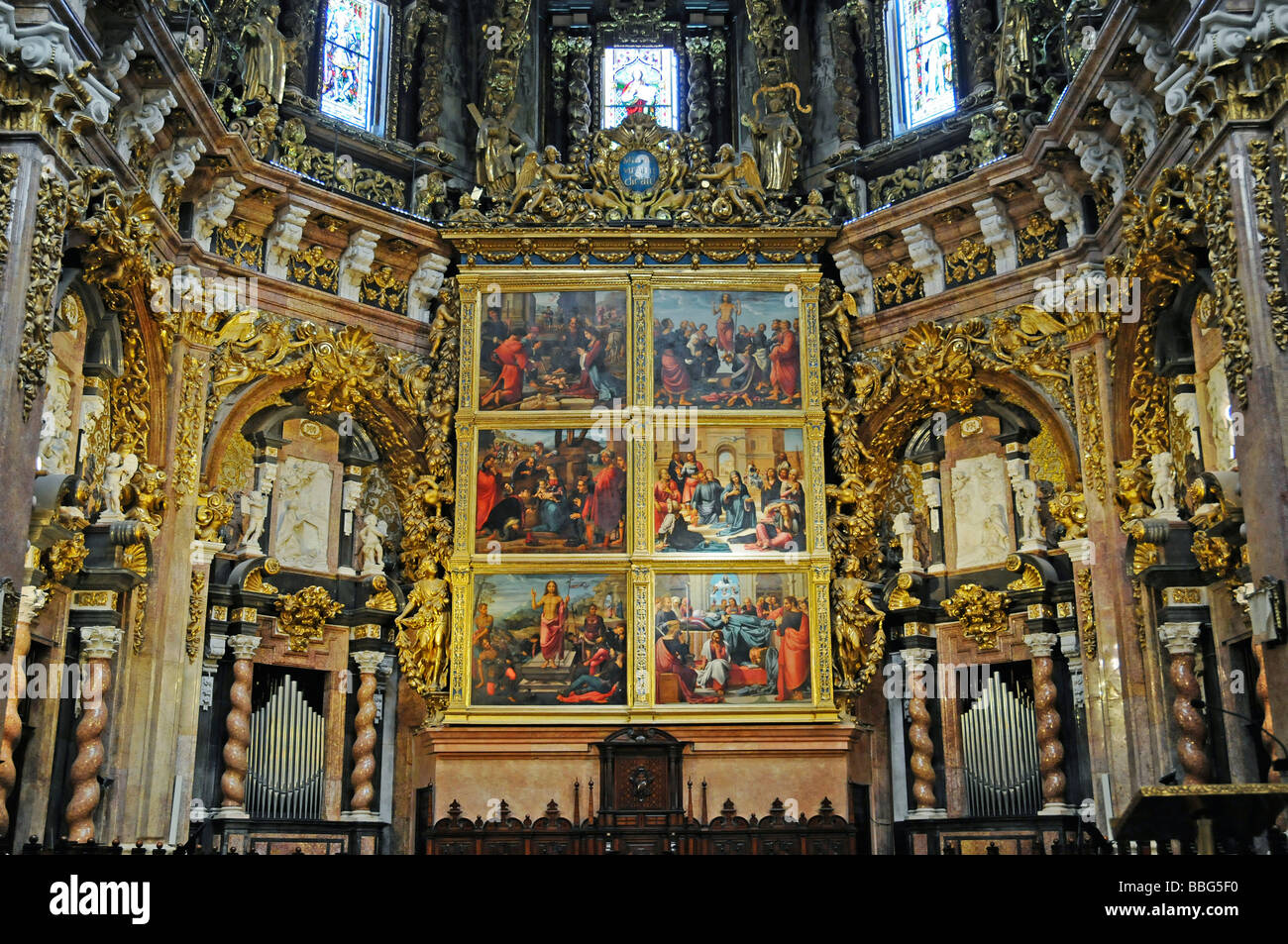 Altar, Museo Catedralicio, Diocesan Museum, museum, art, paintings, Catedral de Santa Maria Cathedral, Valencia, Spain, Europe Stock Photo