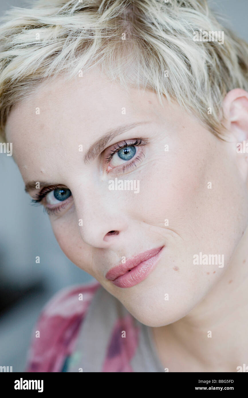 Close up of woman’s face Stock Photo