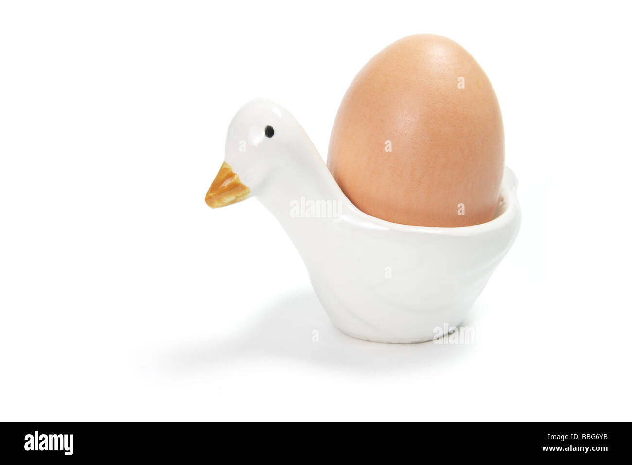 Egg on Duck Egg Cup Stock Photo