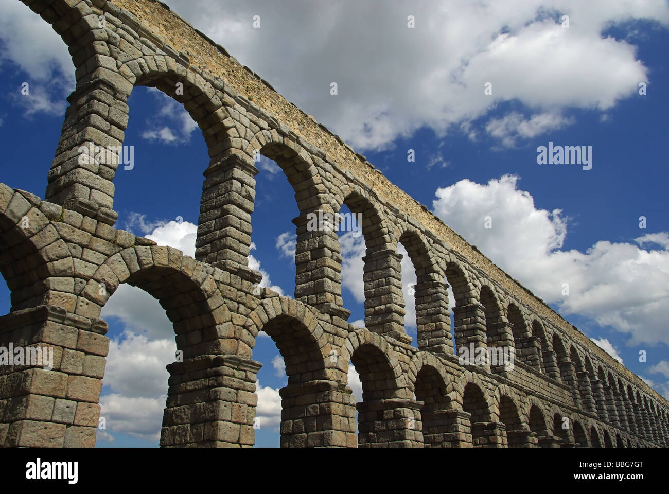 Segovia Aquädukt Segovia Aqueduct 01 Stock Photo