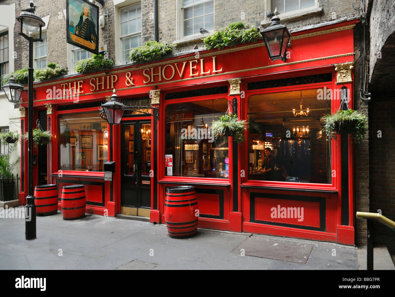 The Ship and Shovell public house. Craven Passage, Westminster, London, England, UK. Stock Photo