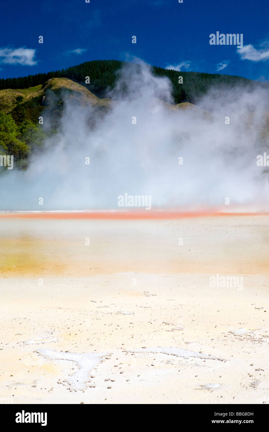 Champagne Pool Wai o tapu Rotorua North Island New Zealand Stock Photo