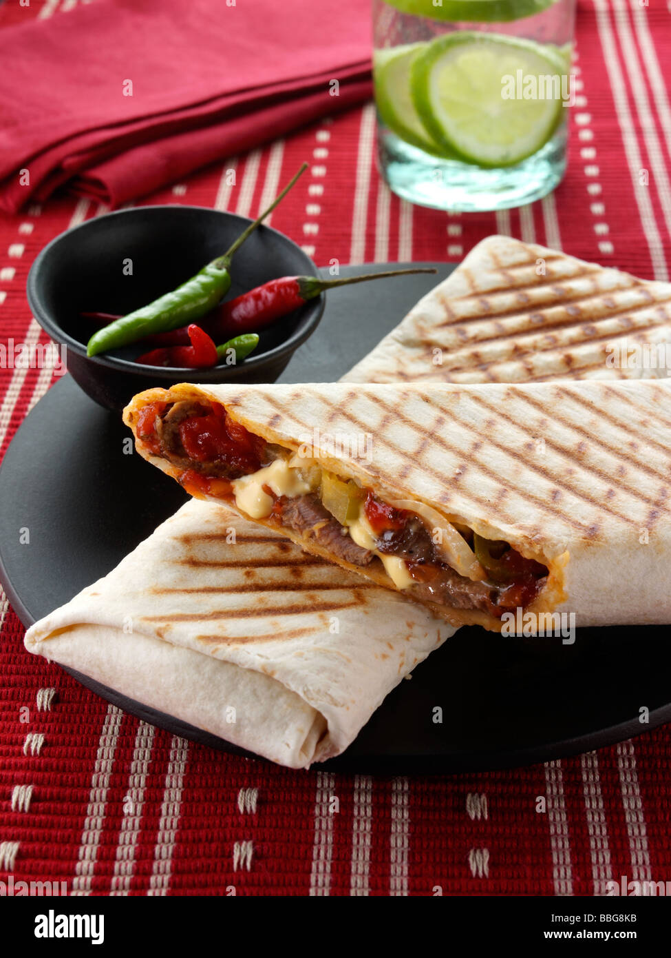 Beef tortilla wrap hi-res stock photography and images - Alamy