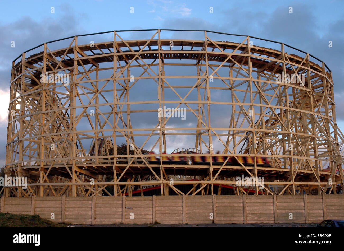 The old rollercoaster at Southport beach - now demolished Stock Photo