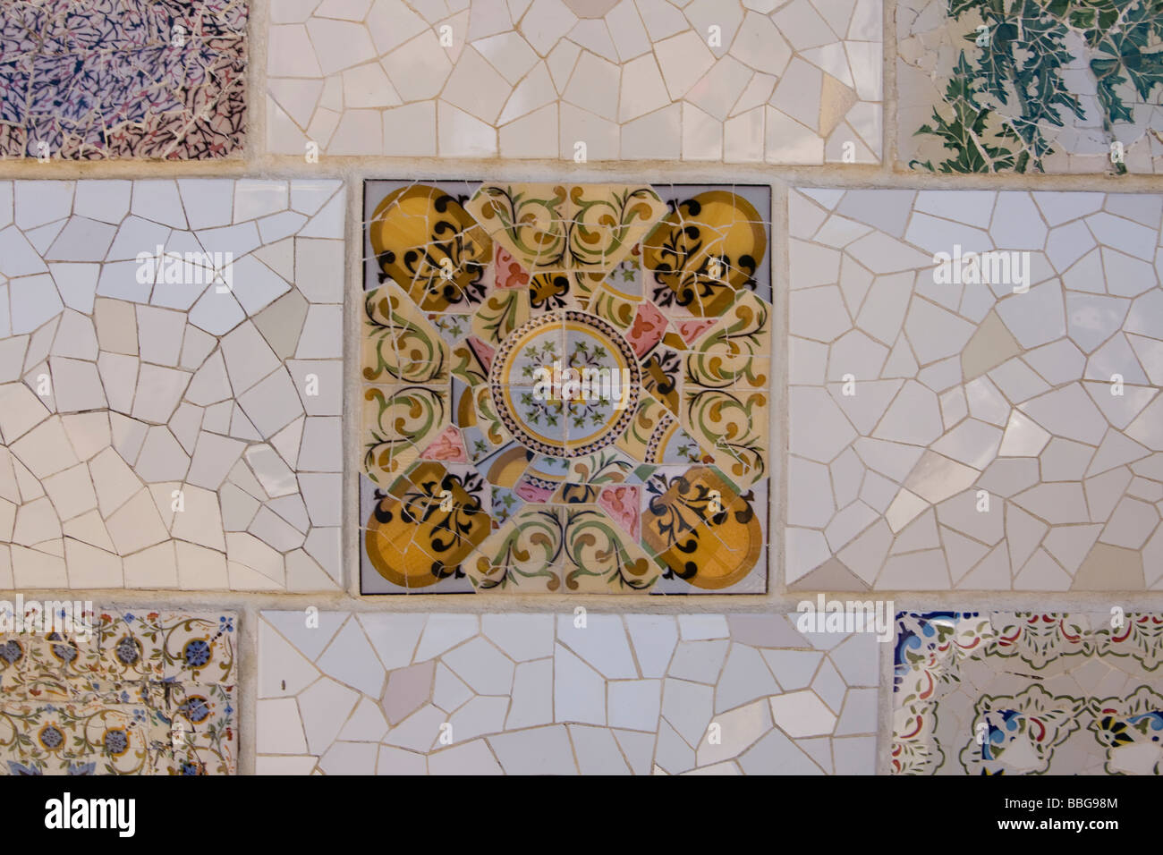 View On Mosaic Wall From Ceramic Broken Tile Stock Photo 24330116