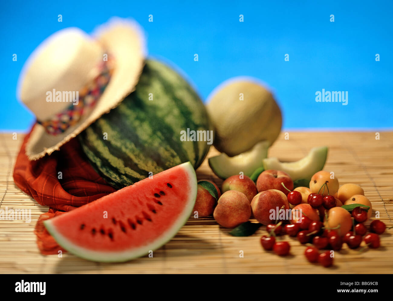 Summer fruits composition Stock Photo