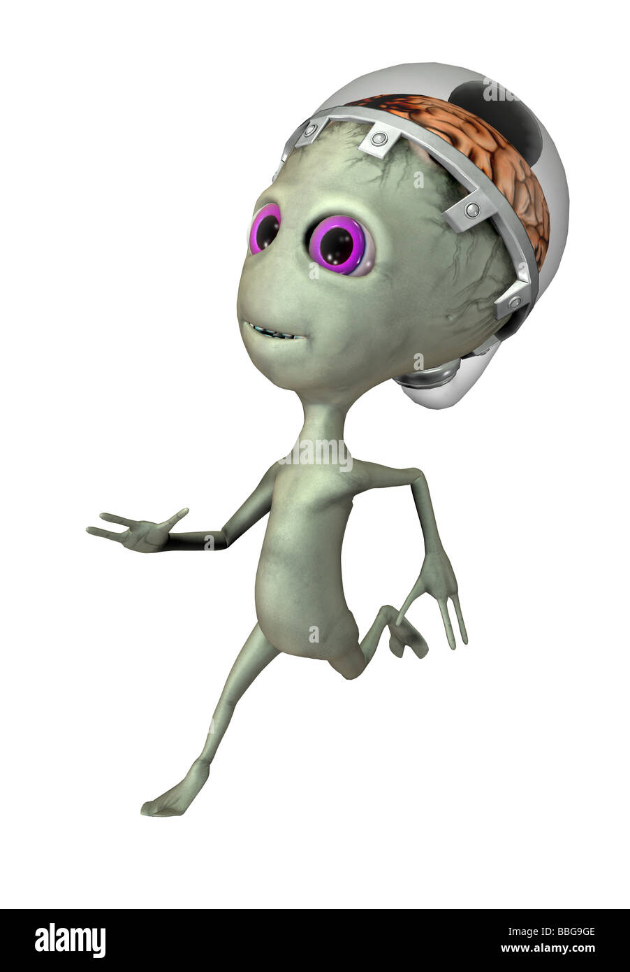 alien toon Stock Photo