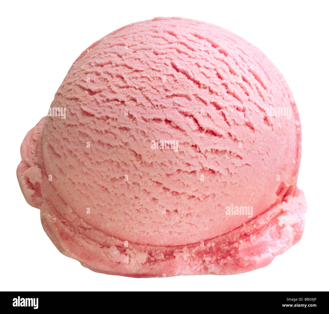 A scoop of strawberry ice cream Stock Photo