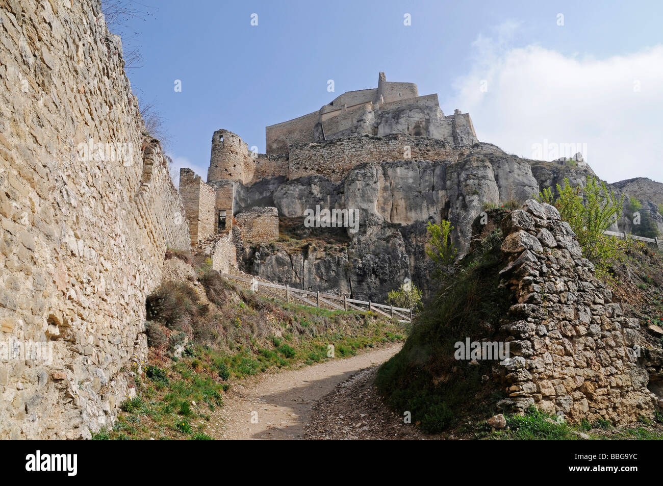 Castillo, castle, fortress, mountain, Morella, Castellon, Valencia ...
