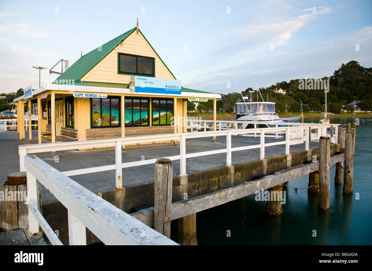 Visitors Center Russell Bay Of Islands North Island New Zealand Stock Photo