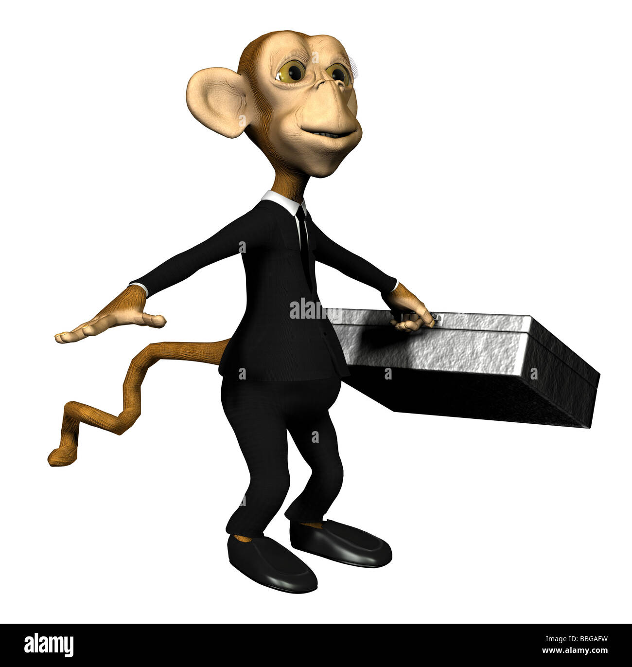 monkey with suit Stock Photo