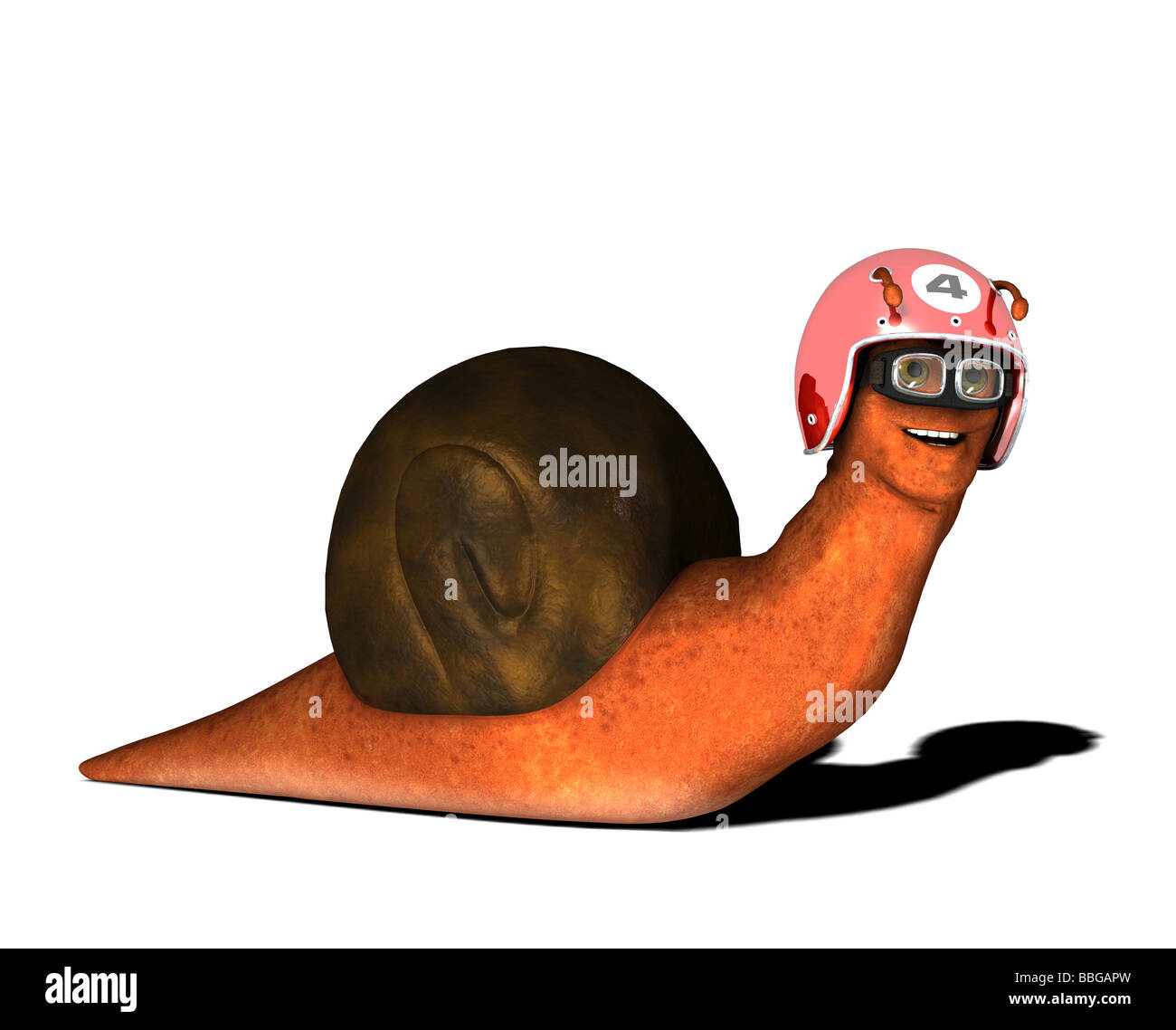 racing snail Stock Photo