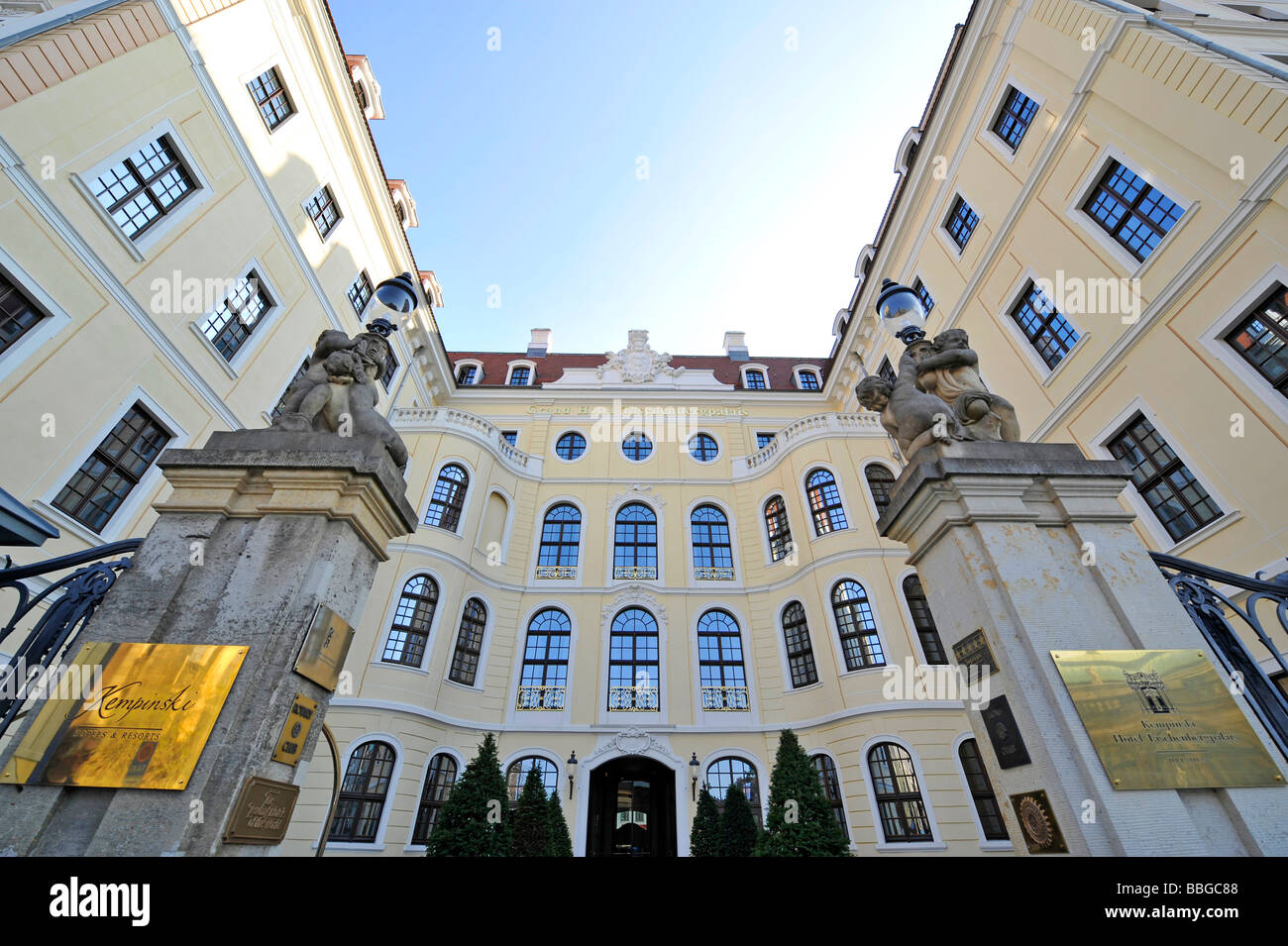 Hotel KEMPINSKI in the Taschenbergpalais in Dresden, Freistaat Sachsen, Germany, Europe Stock Photo