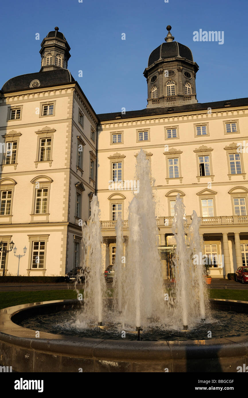Grandhotel Bensberg Castle in evening light, Bergisch Gladbach, North