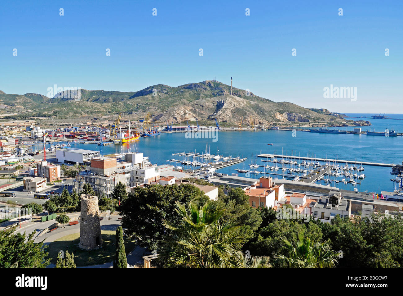 Cityscape, port, Cartagena, Costa Calida, Murcia, Spain, Europe Stock Photo  - Alamy