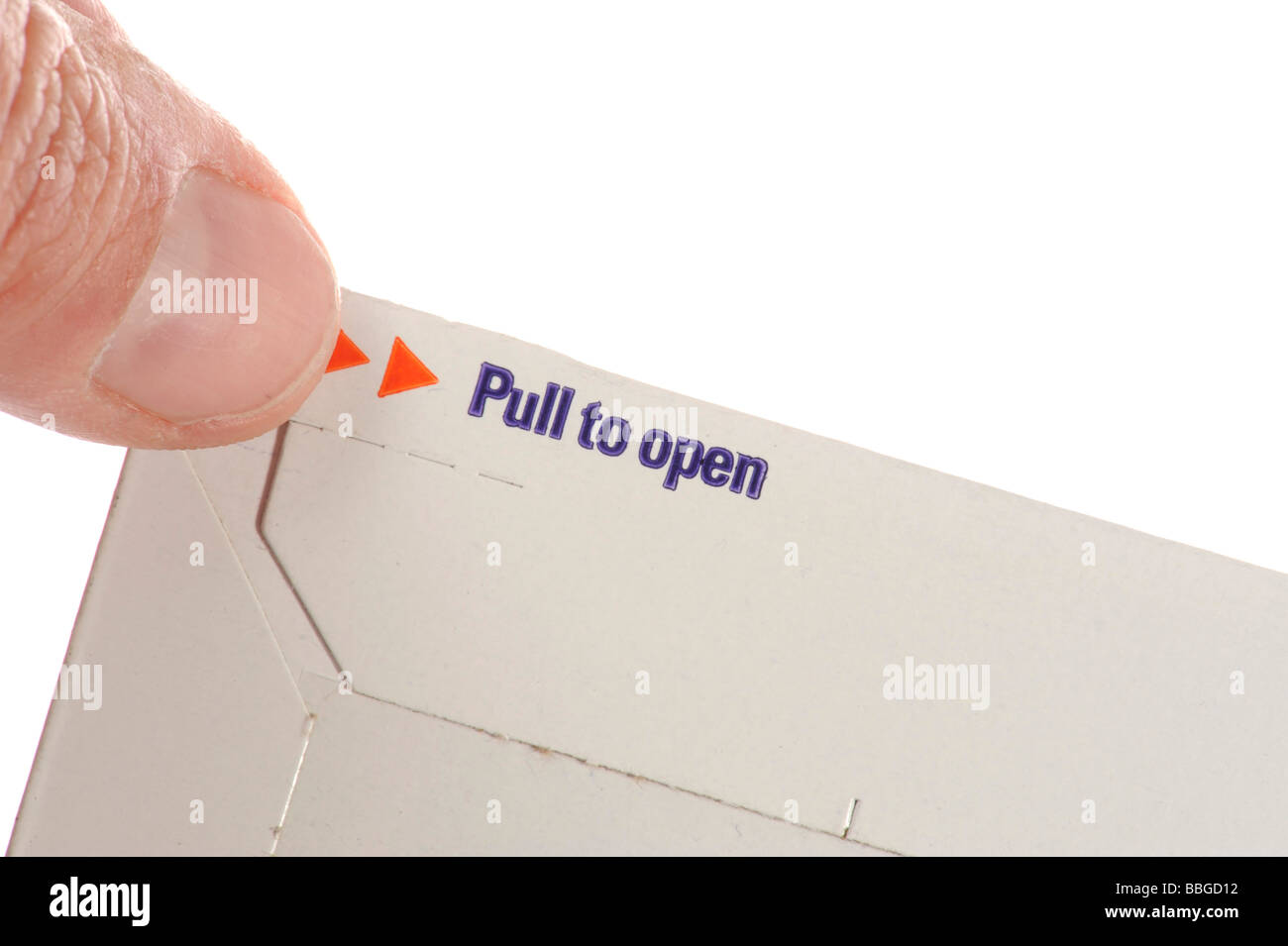 Opening flap of an envelope from recyclable materials Stock Photo Alamy