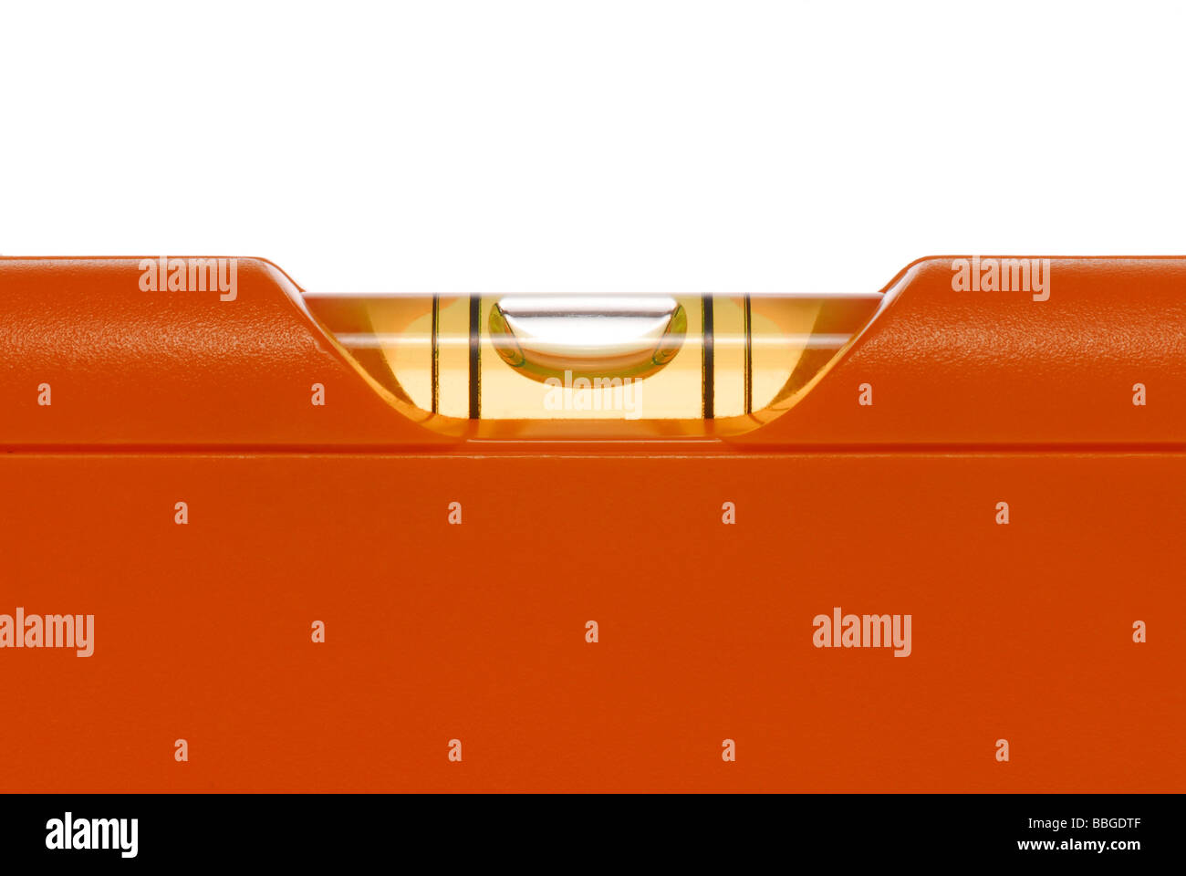 Orange water level, symbolic picture for equilibrium or balance Stock