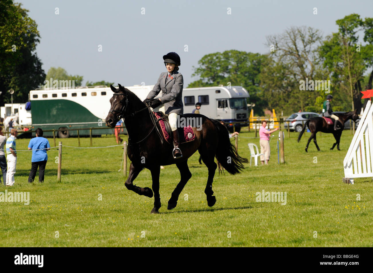 Pony Club Team Show Jumping at the Brigstock International Horse Trials , Northamptonshire, England, UK 2009. Stock Photo