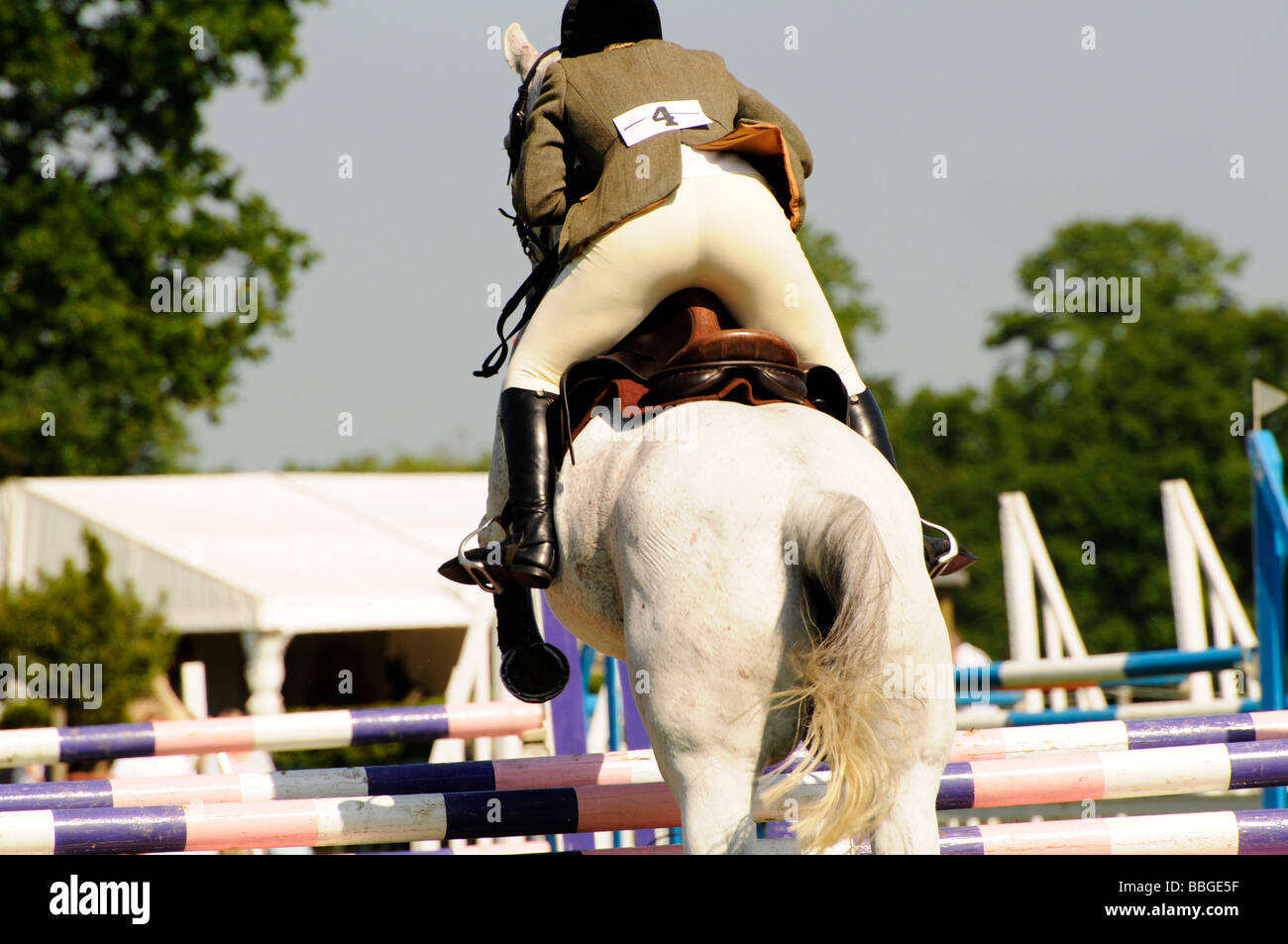 Pony Club Team Show Jumping at the Brigstock International Horse Trials , Northamptonshire, England, UK 2009. Stock Photo