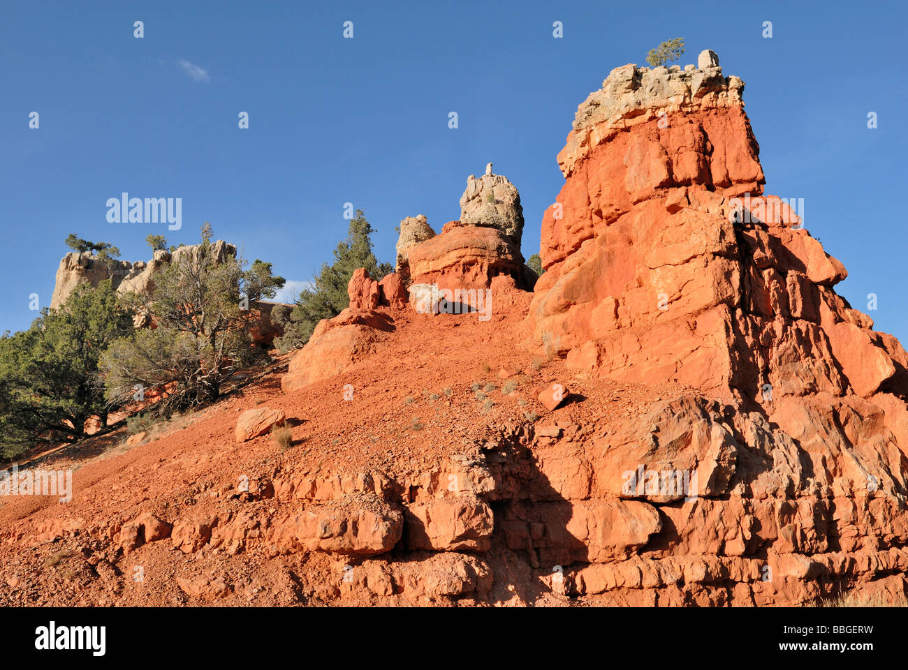 Rock formation in Red Canyon, Dixie National Forest, Utah, USA Stock Photo