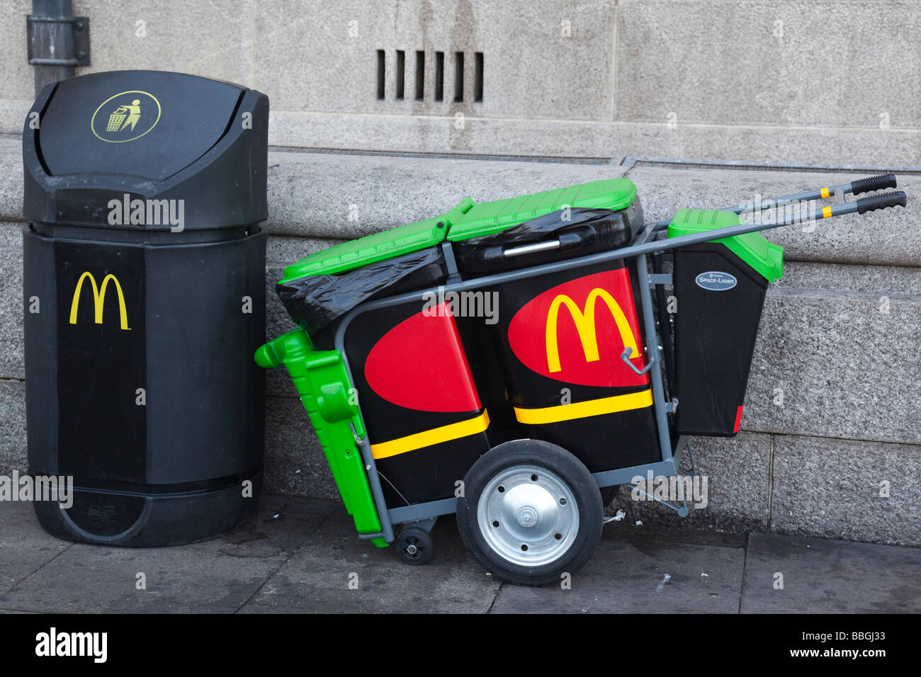 McDonald's litter management equipment on London's Southbank Stock ...