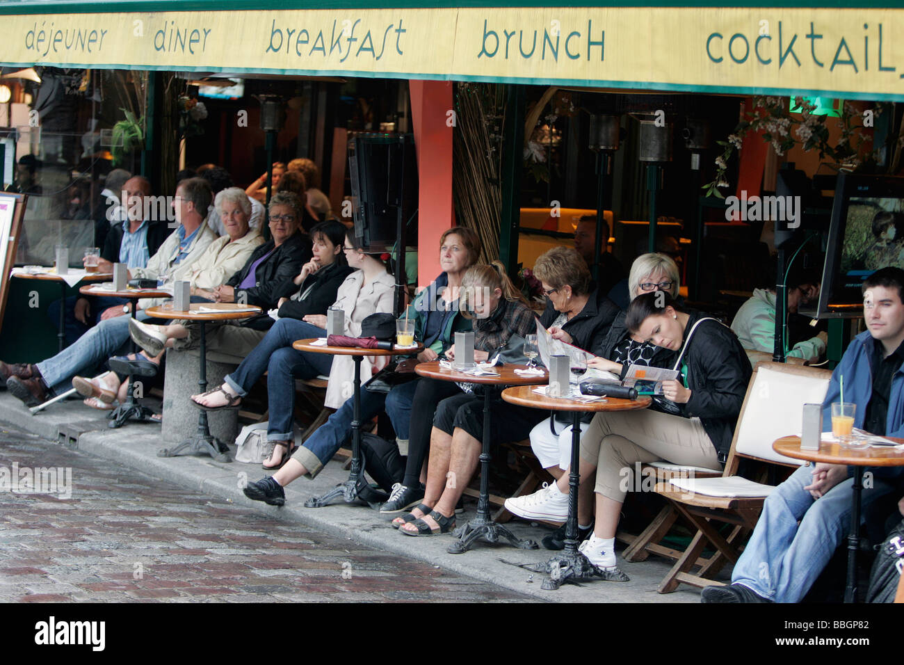 Cafe, Latin Quarter, Paris, France Stock Photo Alamy