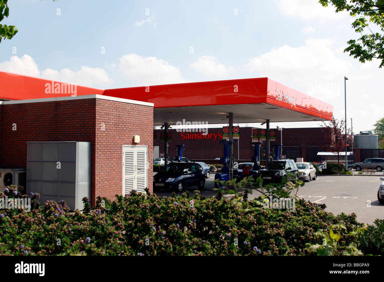 Petrol station garage fuel outlet Sainsburys near Arnold just off the Mansfield Road at Daybrook
