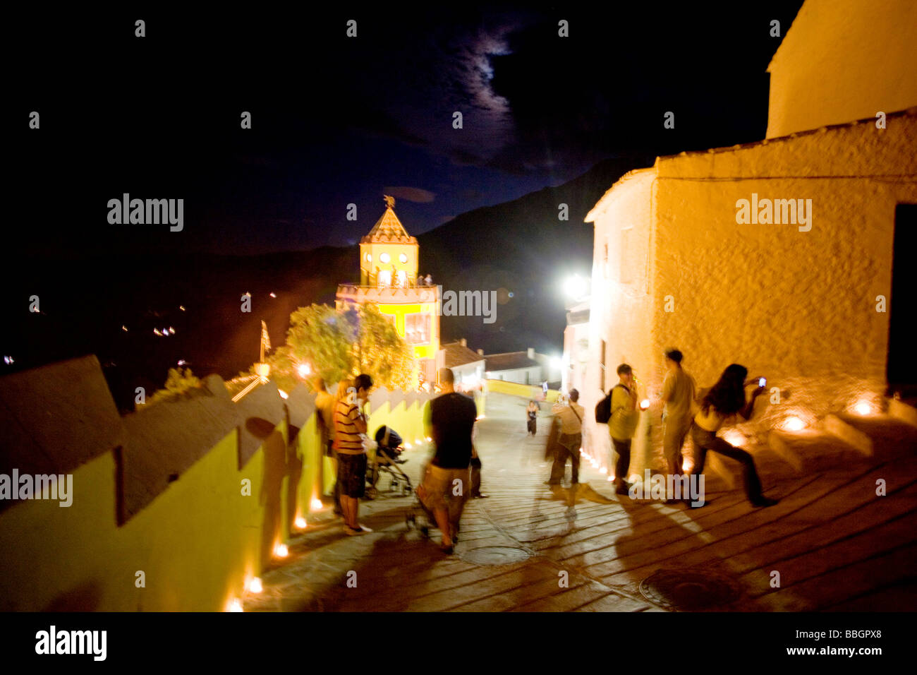 Festival of La Luna Mora in the Village of Carratraca Malaga Andalusia Spain Stock Photo