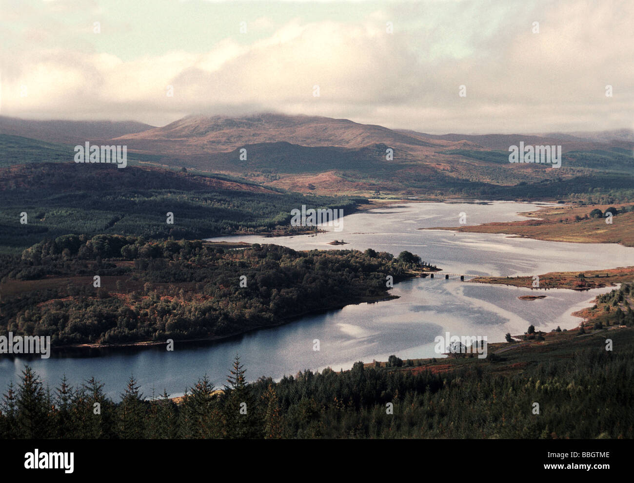 Scotland;Loch Garry in Glen Garry;From A87 road;Highland Region. Stock Photo
