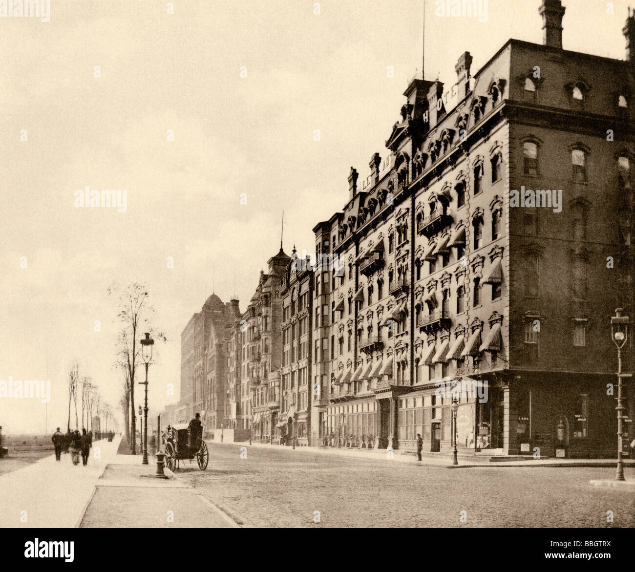 Leland Hotel on Michgan Avenue Chicago 1890s Stock Photo 24342302 Alamy