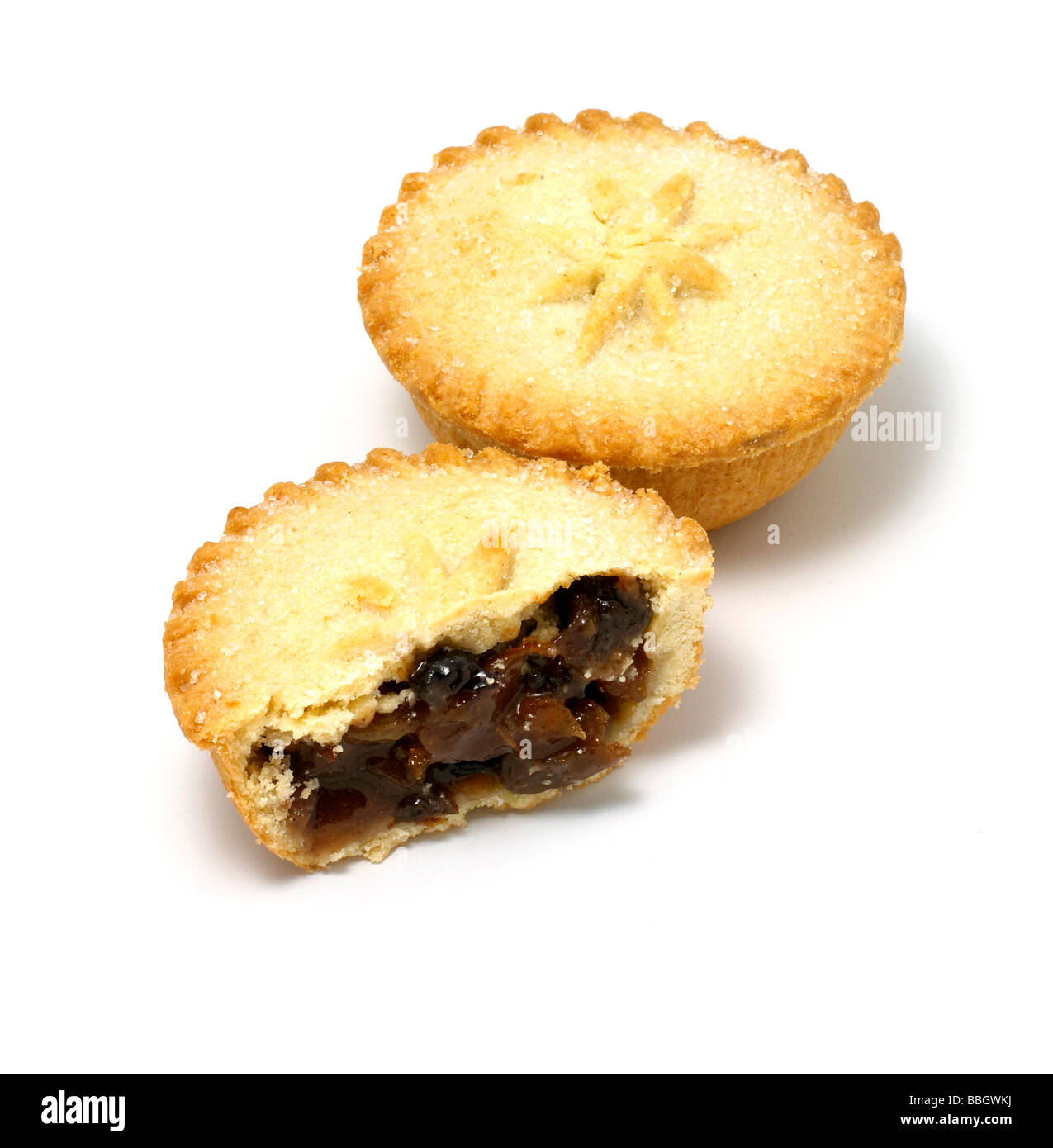 Mince Pies cut out on a white background Stock Photo Alamy
