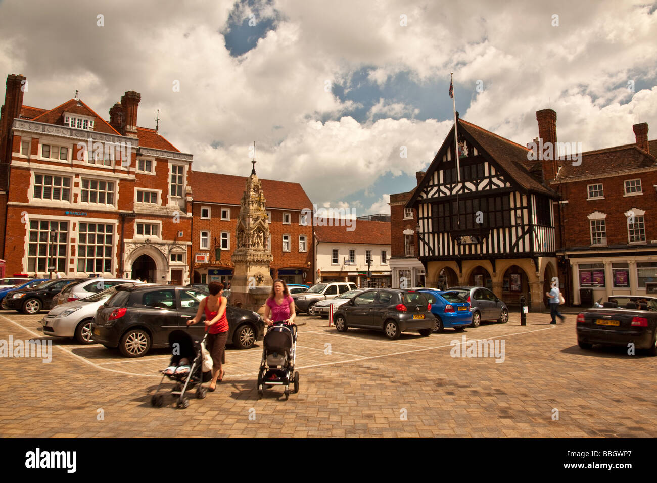 Town Hall & Market Square,Saffron Walden Stock Photo Alamy
