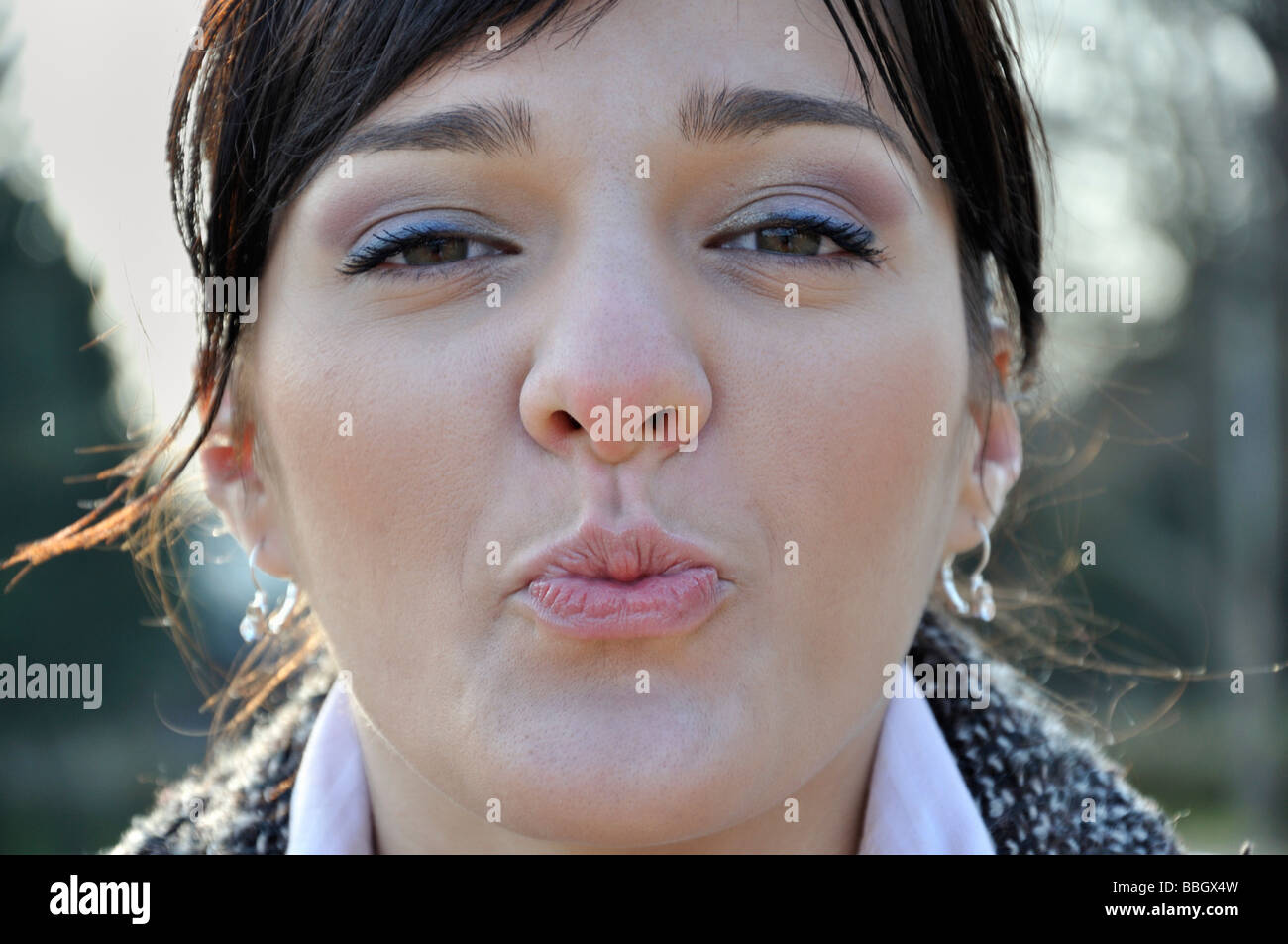 Close up girl puckering lips hires stock photography and images Alamy