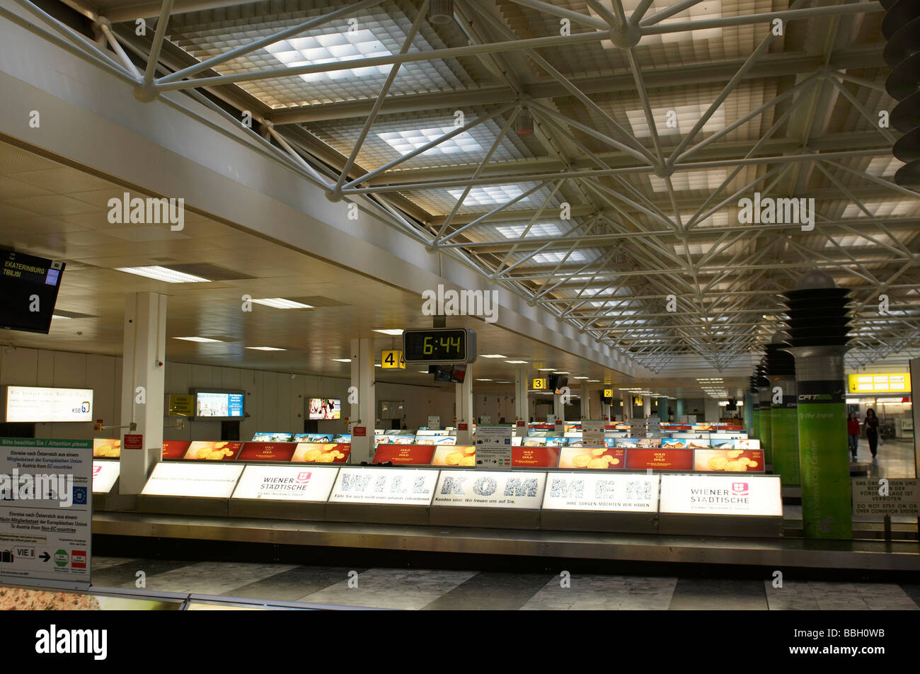 Baggage claim hall In departure terminal of Vienna international
