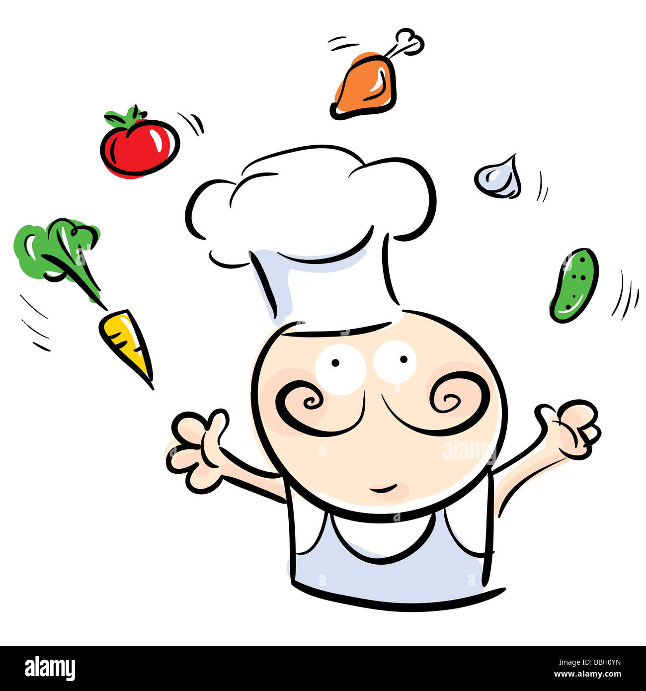 Chef and vegetables Stock Photo - Alamy