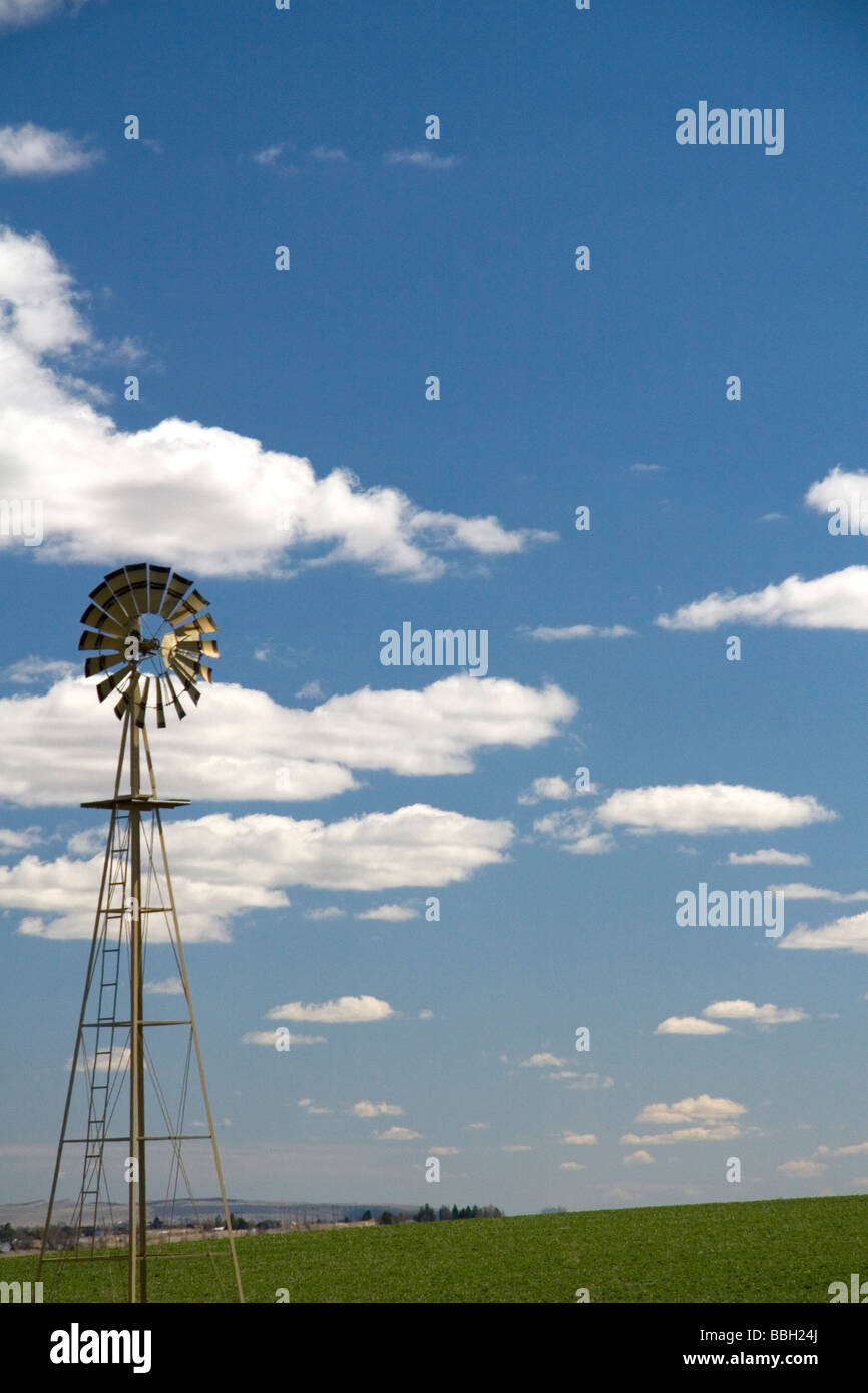 Windmill on a farm in Canyon County Idaho USA  Stock Photo