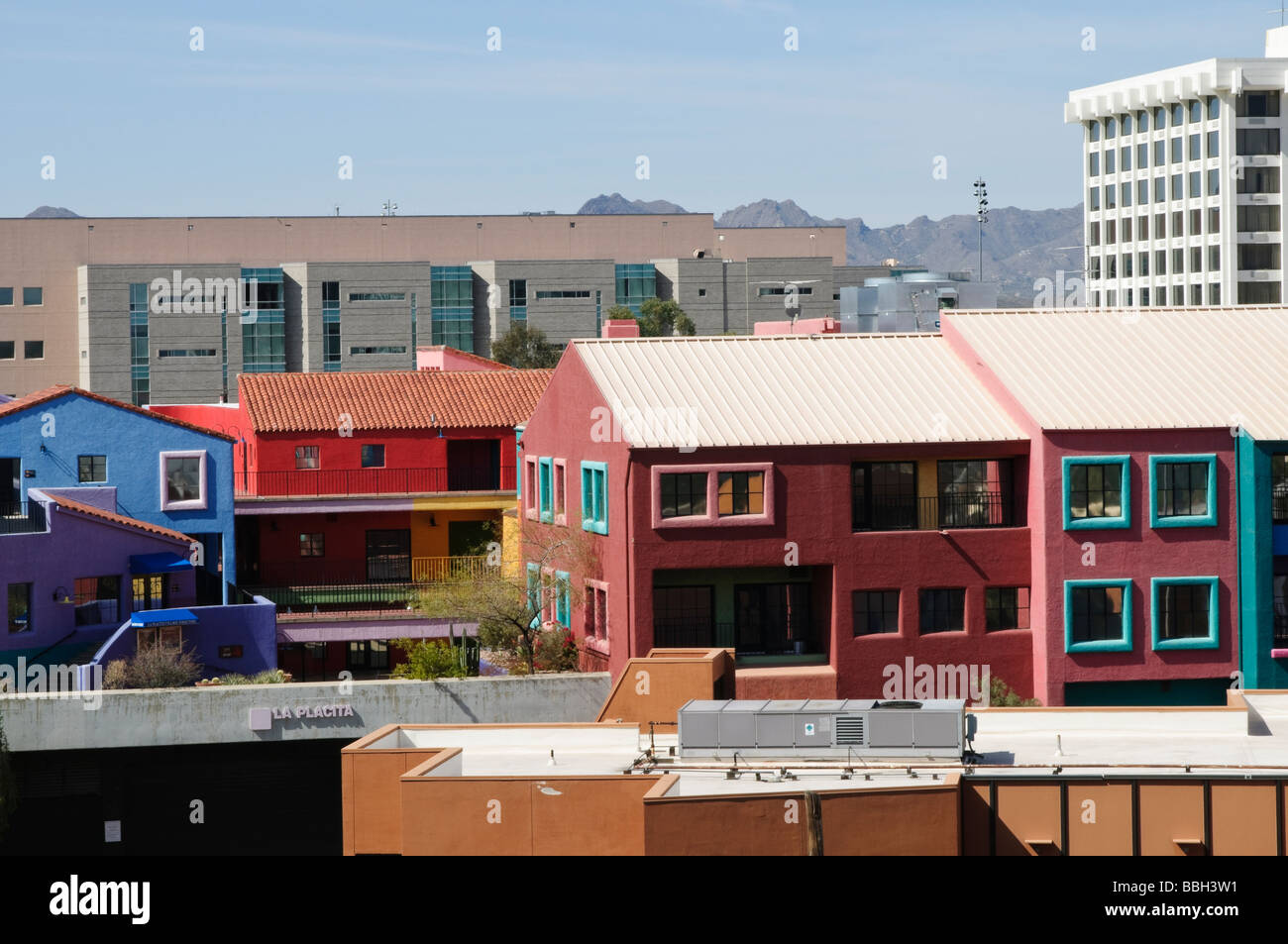 Colorful La Placita Village in downtown Tucson Arzona Stock Photo - Alamy
