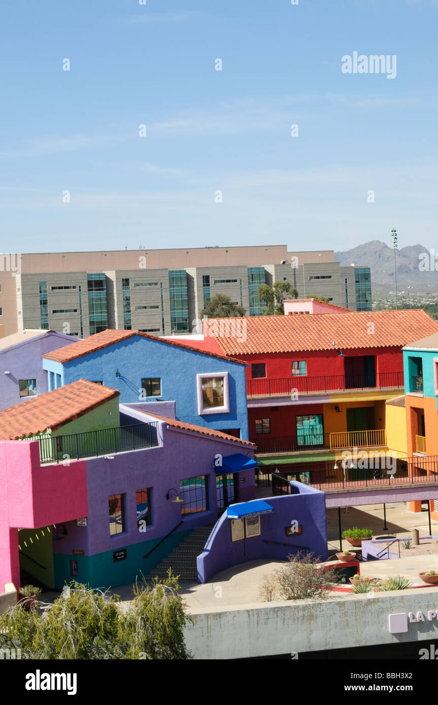 Colorful La Placita Village in downtown Tucson Arzona Stock Photo - Alamy