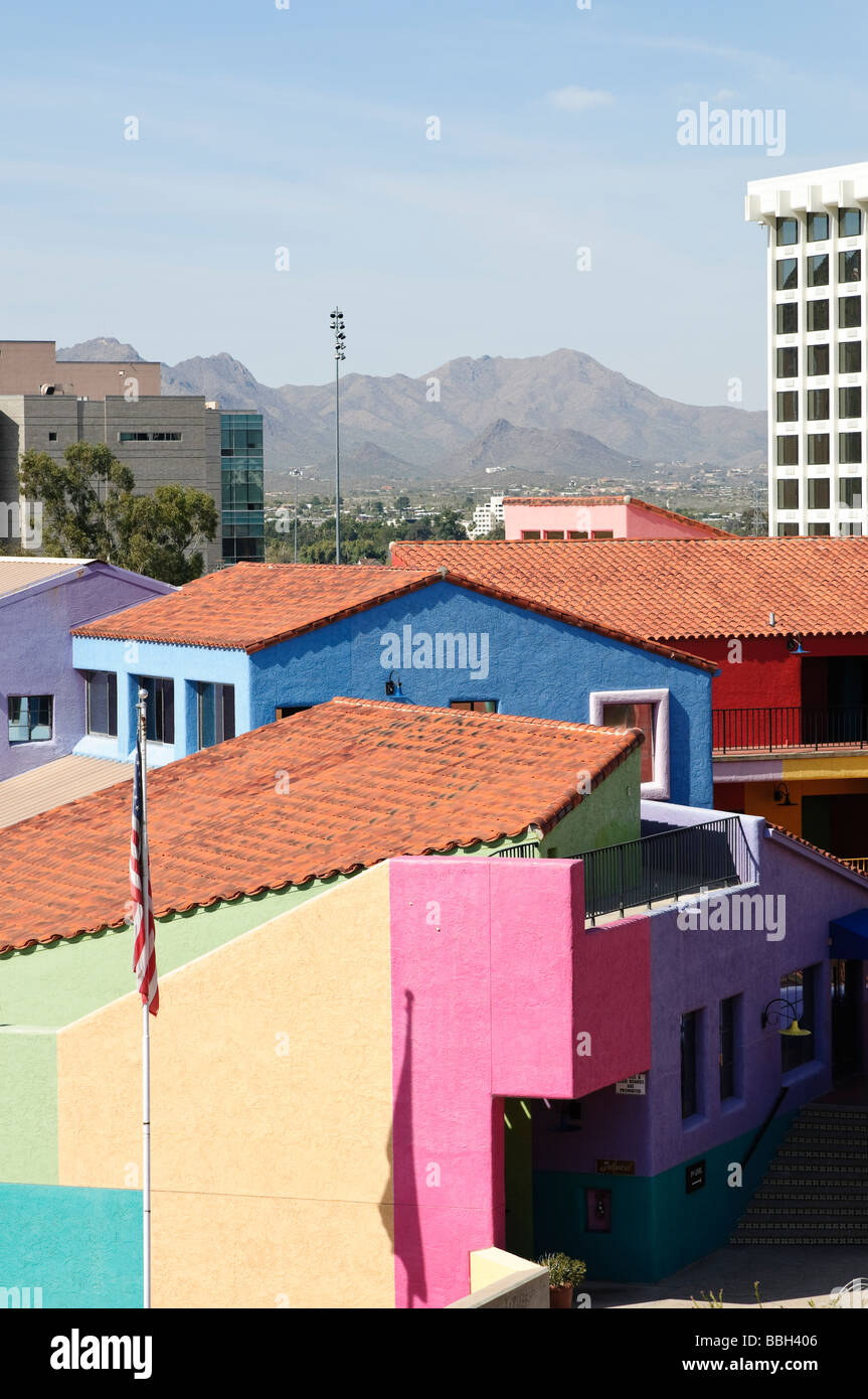 Colorful La Placita Village in downtown Tucson Arzona Stock Photo - Alamy