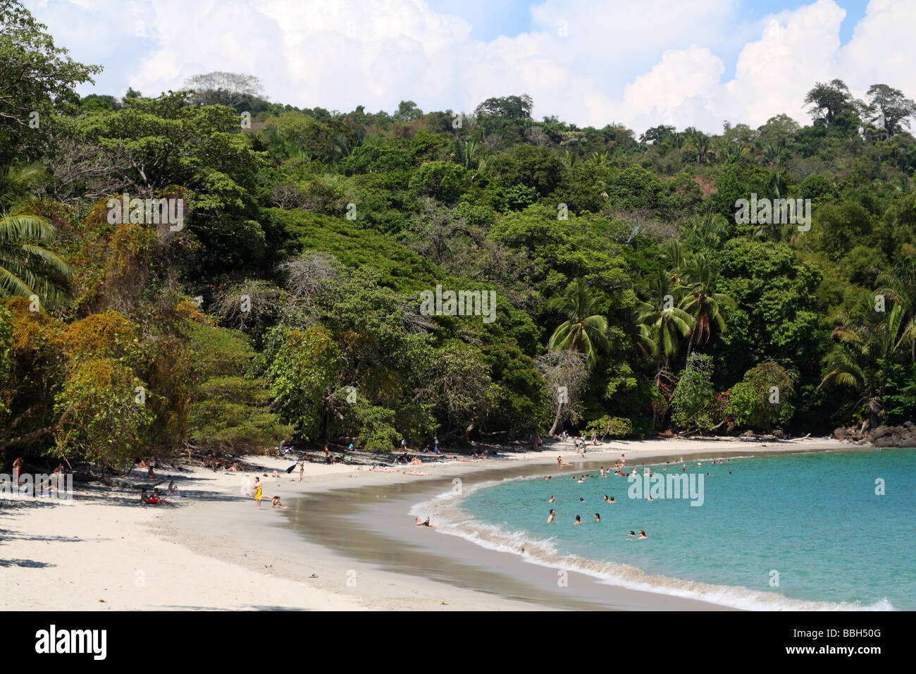 Costa Rica beach and tropical rainforest Manuel Antonio national park